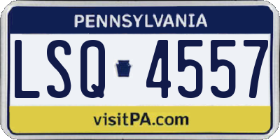 PA license plate LSQ4557