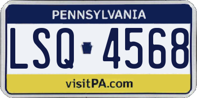PA license plate LSQ4568