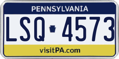 PA license plate LSQ4573