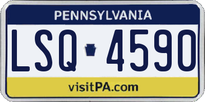 PA license plate LSQ4590