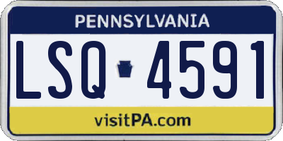 PA license plate LSQ4591