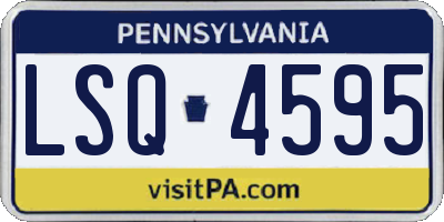 PA license plate LSQ4595