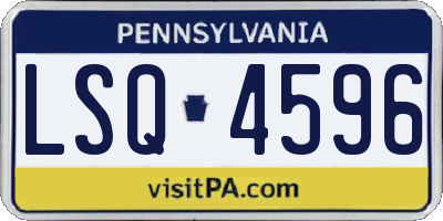PA license plate LSQ4596