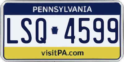 PA license plate LSQ4599