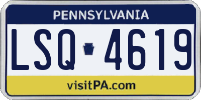 PA license plate LSQ4619