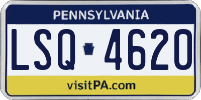 PA license plate LSQ4620