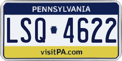 PA license plate LSQ4622