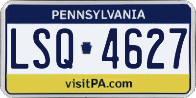 PA license plate LSQ4627