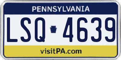 PA license plate LSQ4639