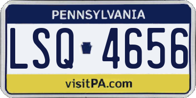PA license plate LSQ4656