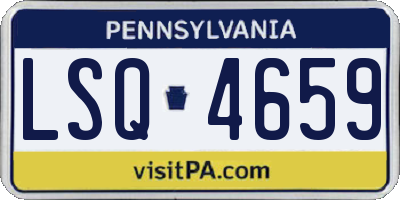 PA license plate LSQ4659