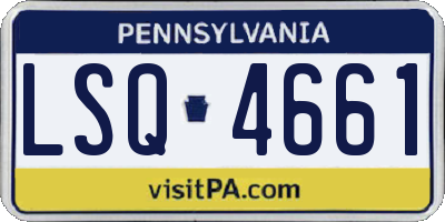PA license plate LSQ4661