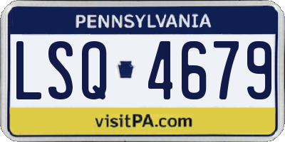 PA license plate LSQ4679