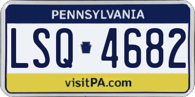 PA license plate LSQ4682