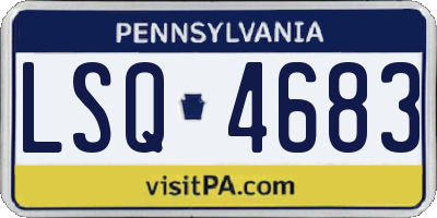 PA license plate LSQ4683