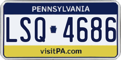 PA license plate LSQ4686