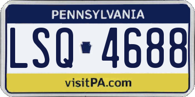 PA license plate LSQ4688