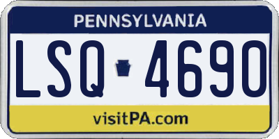 PA license plate LSQ4690