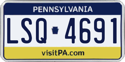 PA license plate LSQ4691