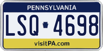 PA license plate LSQ4698