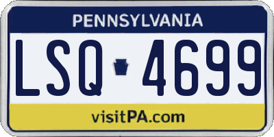 PA license plate LSQ4699