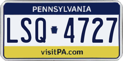 PA license plate LSQ4727