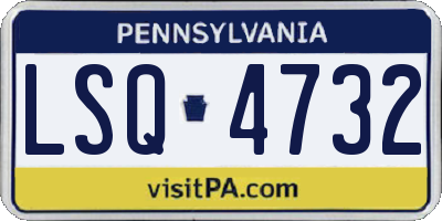 PA license plate LSQ4732