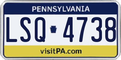 PA license plate LSQ4738