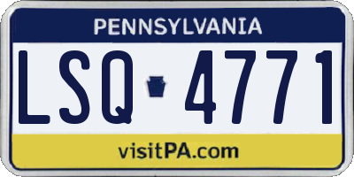 PA license plate LSQ4771
