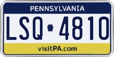 PA license plate LSQ4810