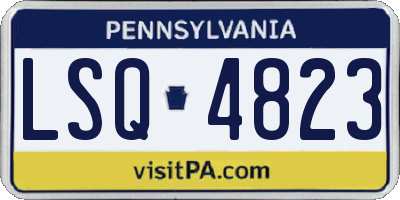 PA license plate LSQ4823