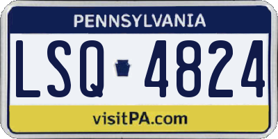 PA license plate LSQ4824