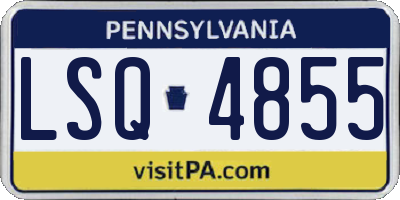 PA license plate LSQ4855