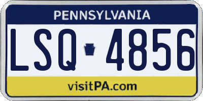 PA license plate LSQ4856