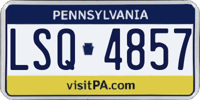 PA license plate LSQ4857