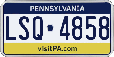PA license plate LSQ4858