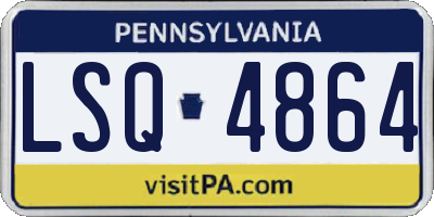 PA license plate LSQ4864