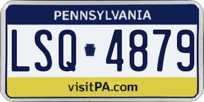 PA license plate LSQ4879