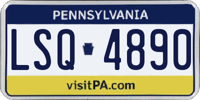 PA license plate LSQ4890