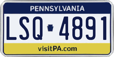 PA license plate LSQ4891