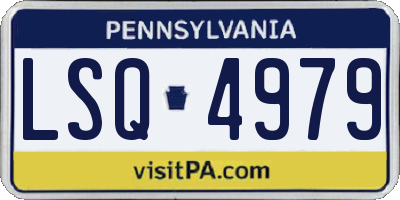 PA license plate LSQ4979