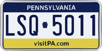 PA license plate LSQ5011