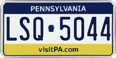 PA license plate LSQ5044
