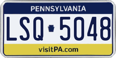 PA license plate LSQ5048