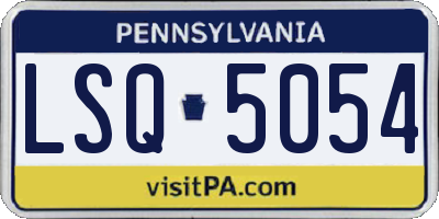 PA license plate LSQ5054