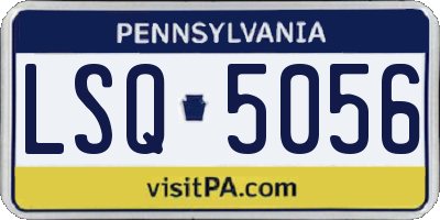 PA license plate LSQ5056
