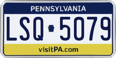 PA license plate LSQ5079