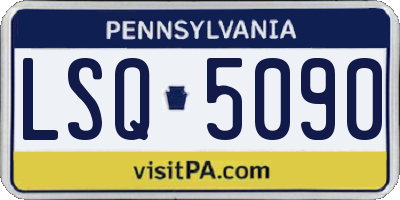 PA license plate LSQ5090
