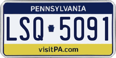PA license plate LSQ5091