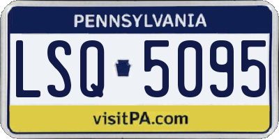 PA license plate LSQ5095